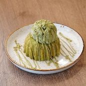 Pistachio Molten With Pistachio Ice Cream