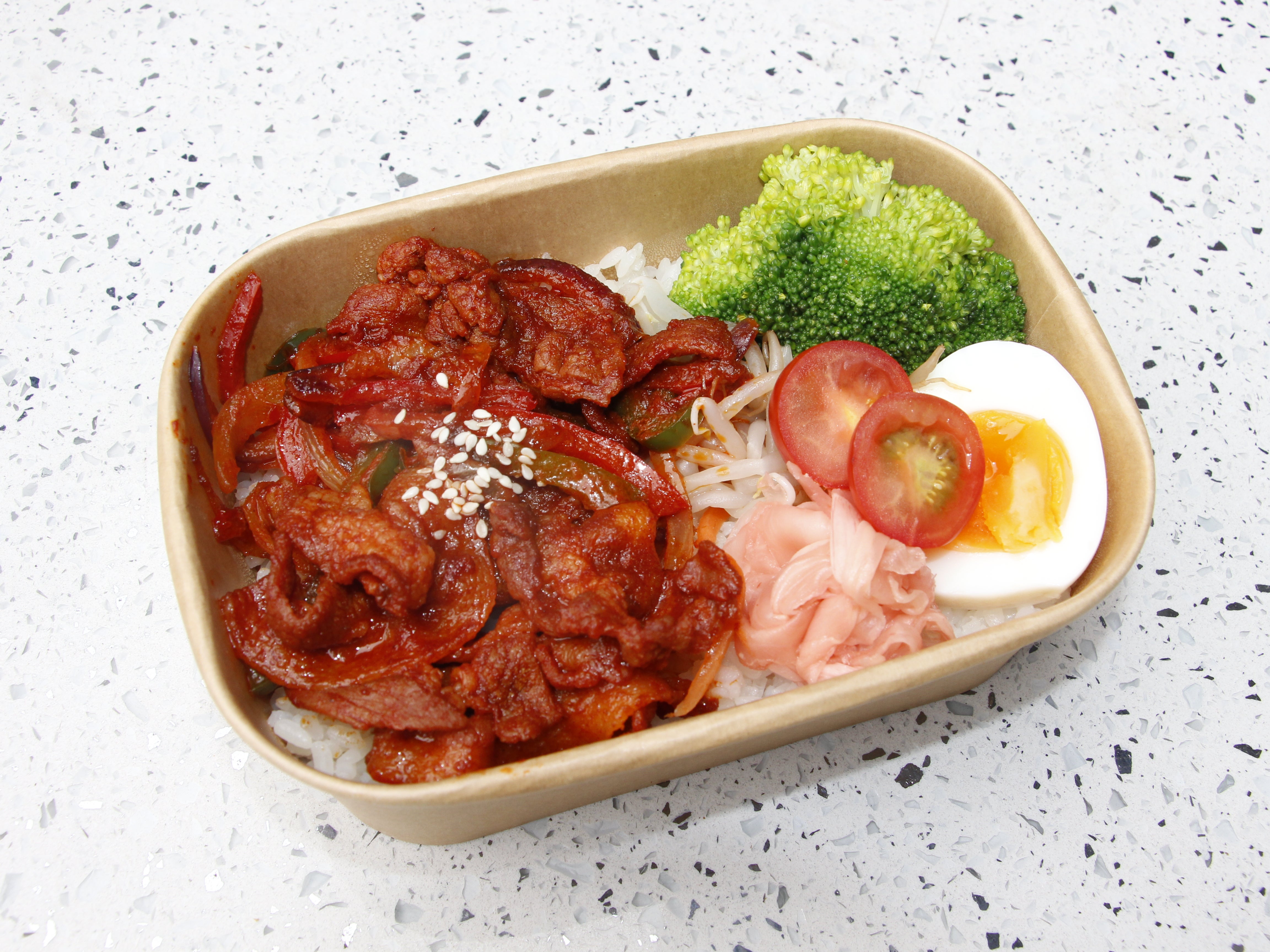 Spicy Pork Belly Bento