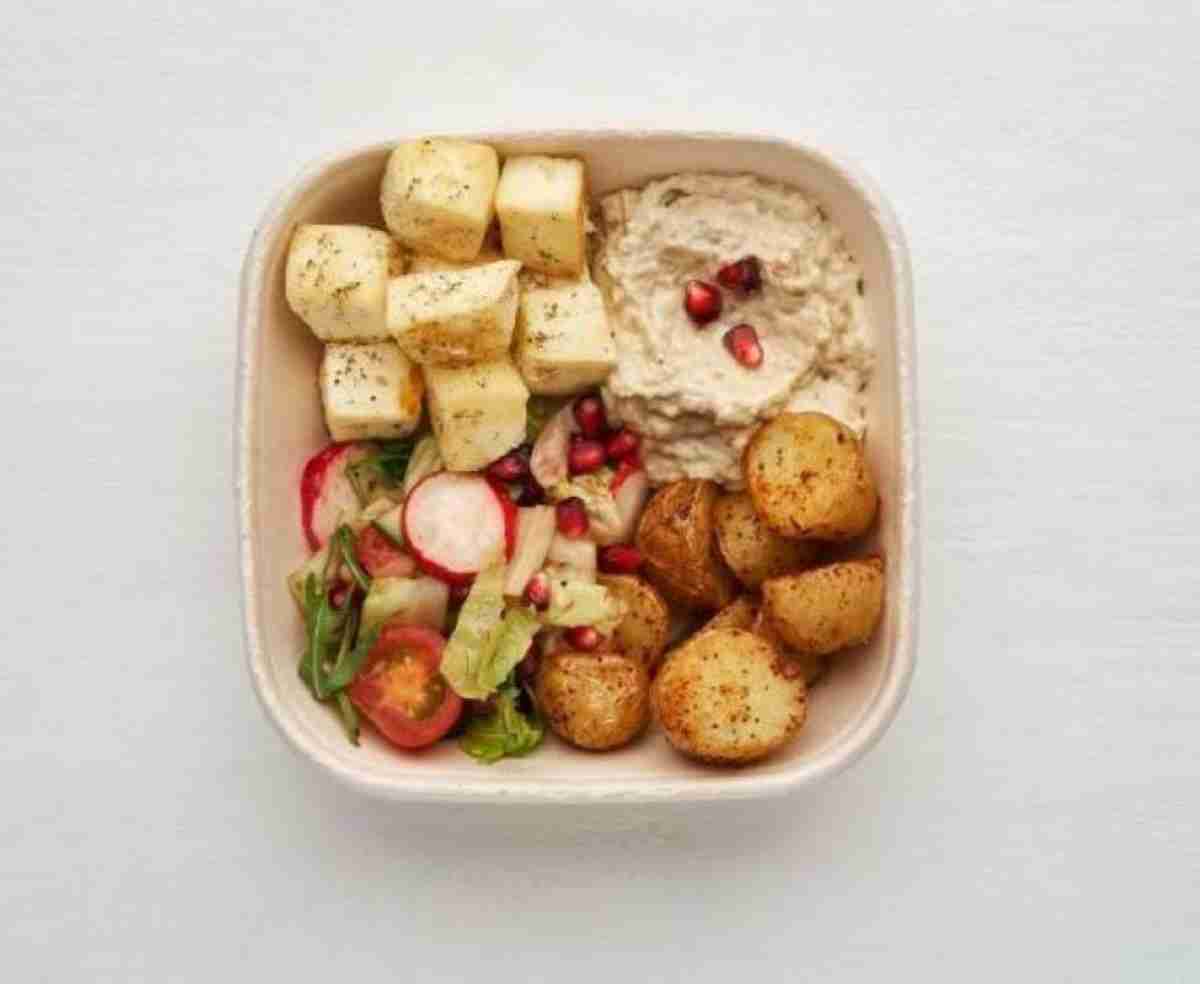 Grilled Halloumi & Baba ghanoush Bowl