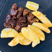 Bbq Steak With Grilled Potato
