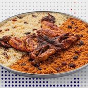 haba chicken on Charcoal with rice