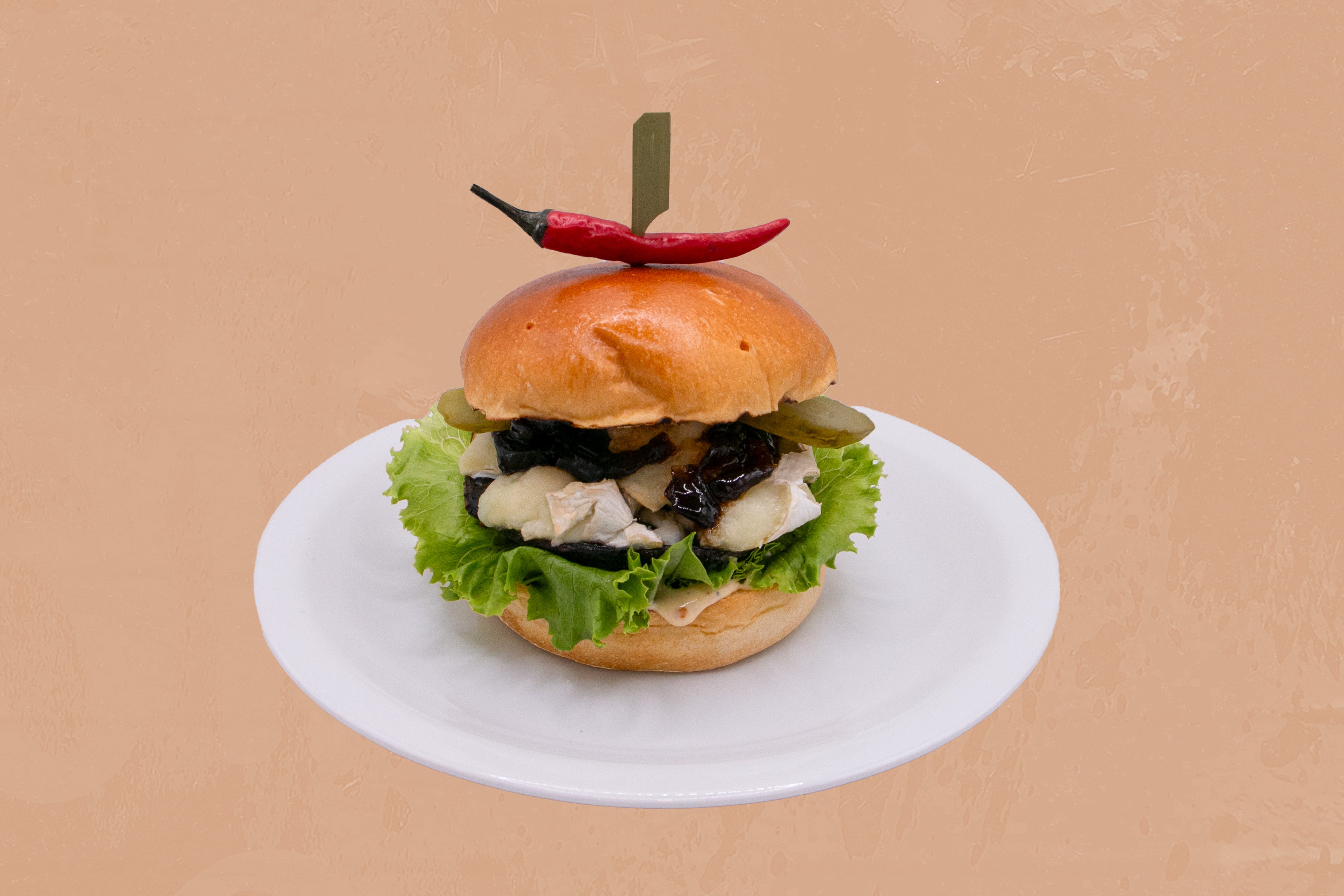 Mushroom & goats cheese burger
