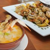 Shrimp meal and Seafood Soup 