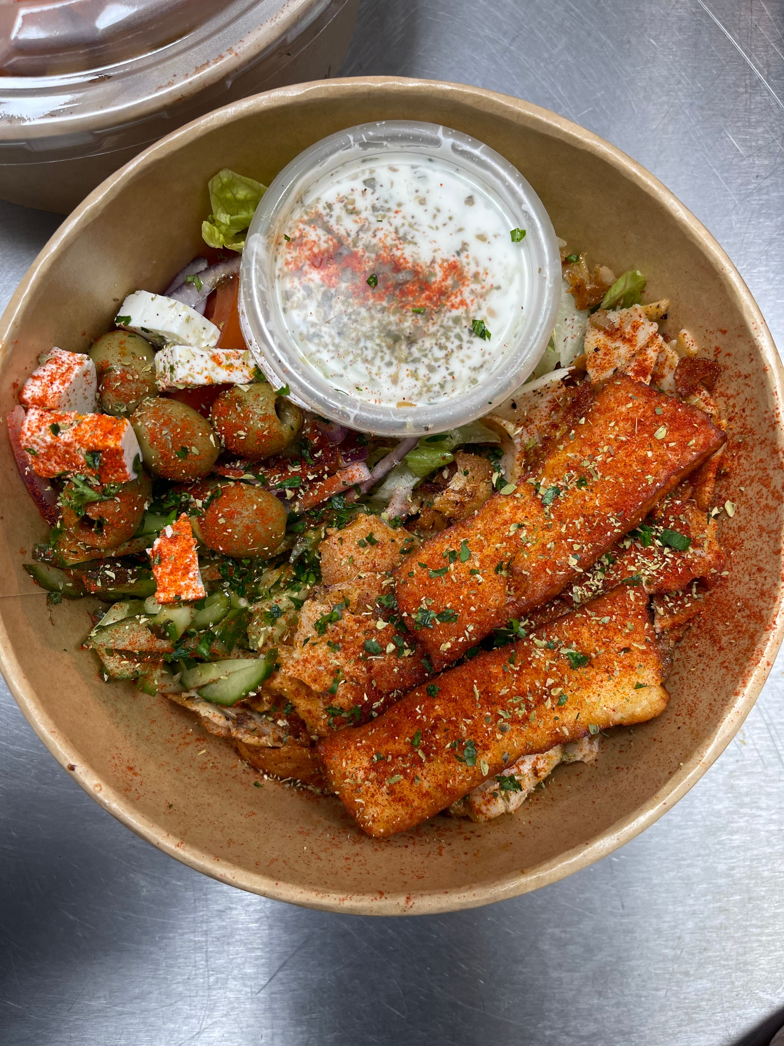 Halloumi Souvlaki Bowl
