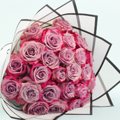 245301 Dark Purple Rose Bouquet