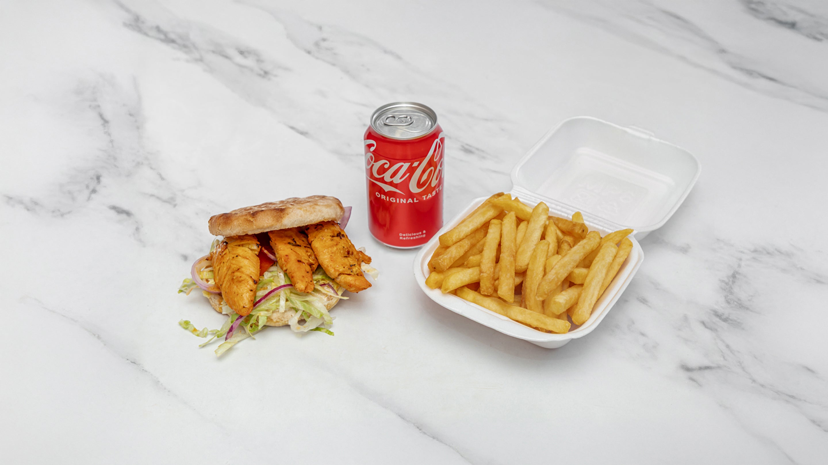 Chicken Burger (3 Strips) Meal