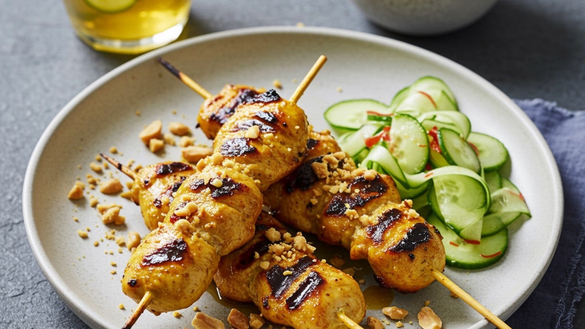 Chicken Satay on Skewers (串鸡)