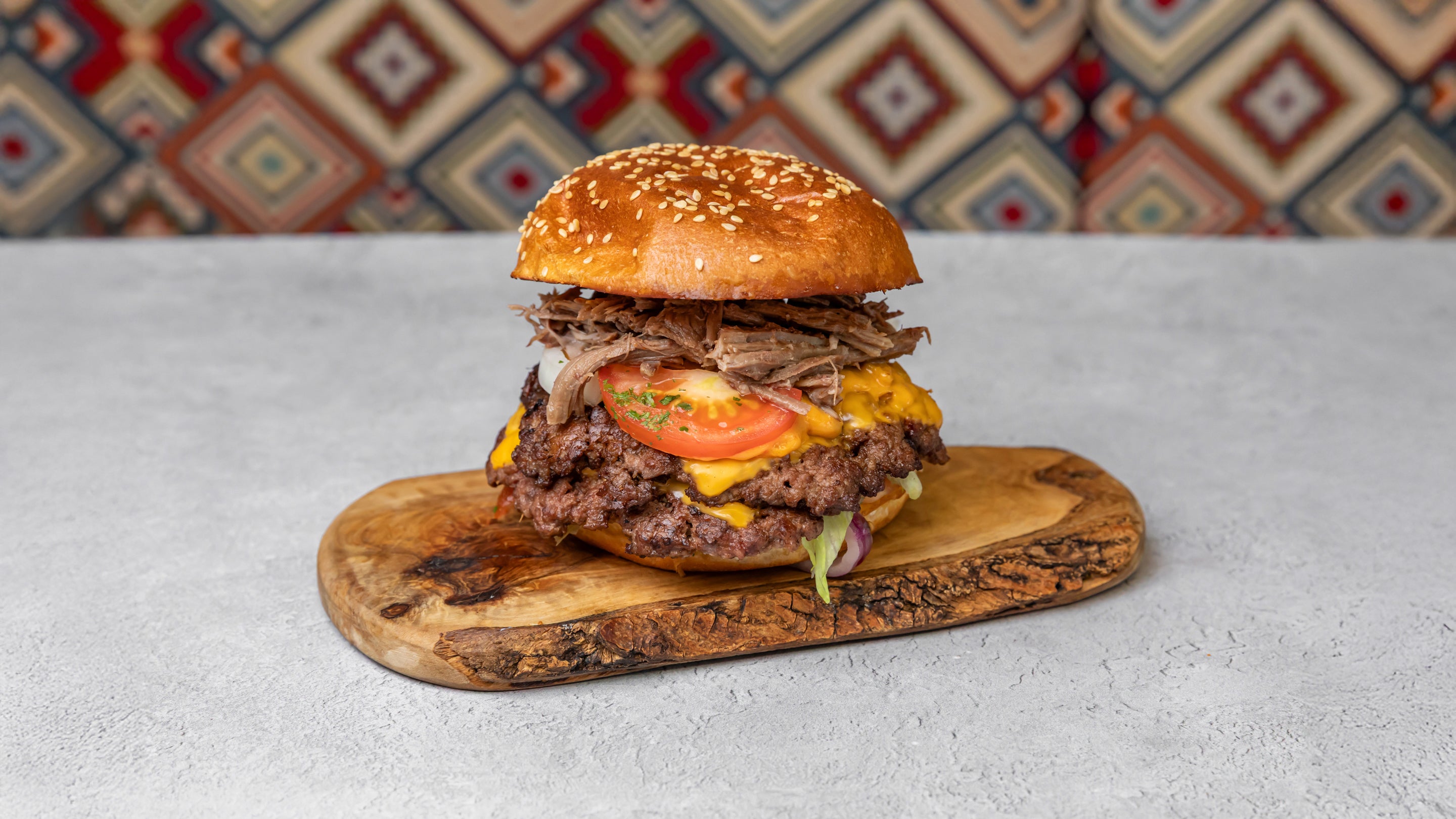 Pulled Lamb Burger