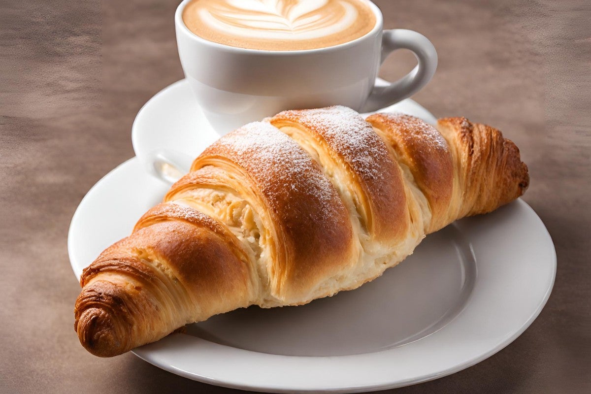 CROISSANT SANDWHICH AND COFFEE