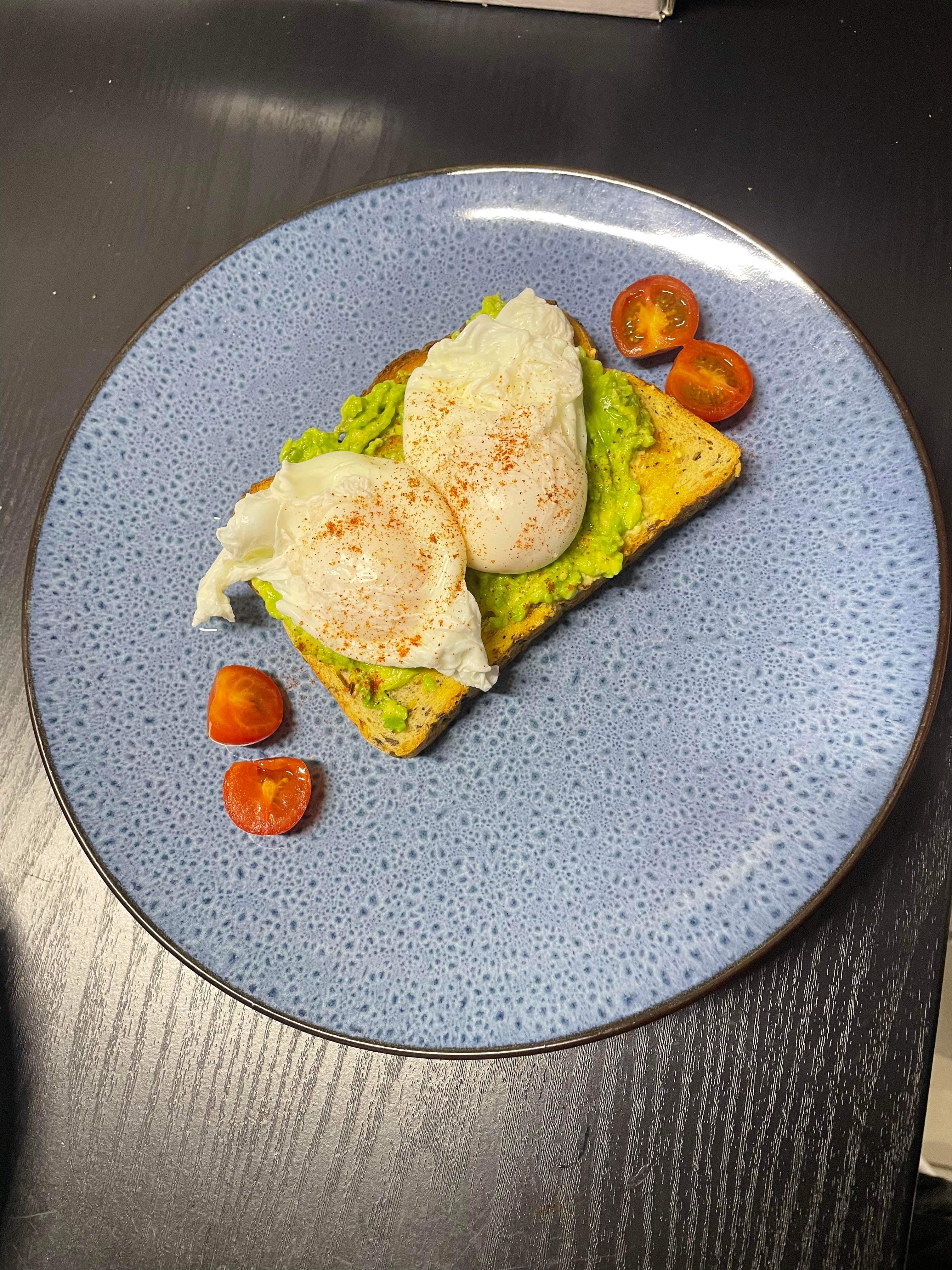 Poached Eggs with Avocado on Toast