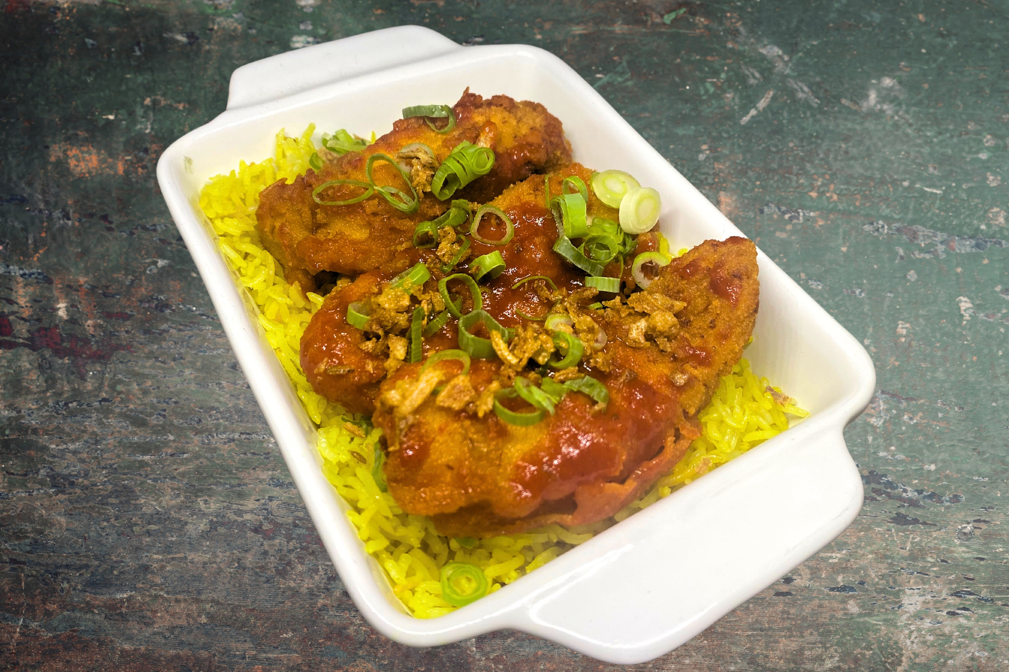 Savoury Rice with Buffallo Tenders