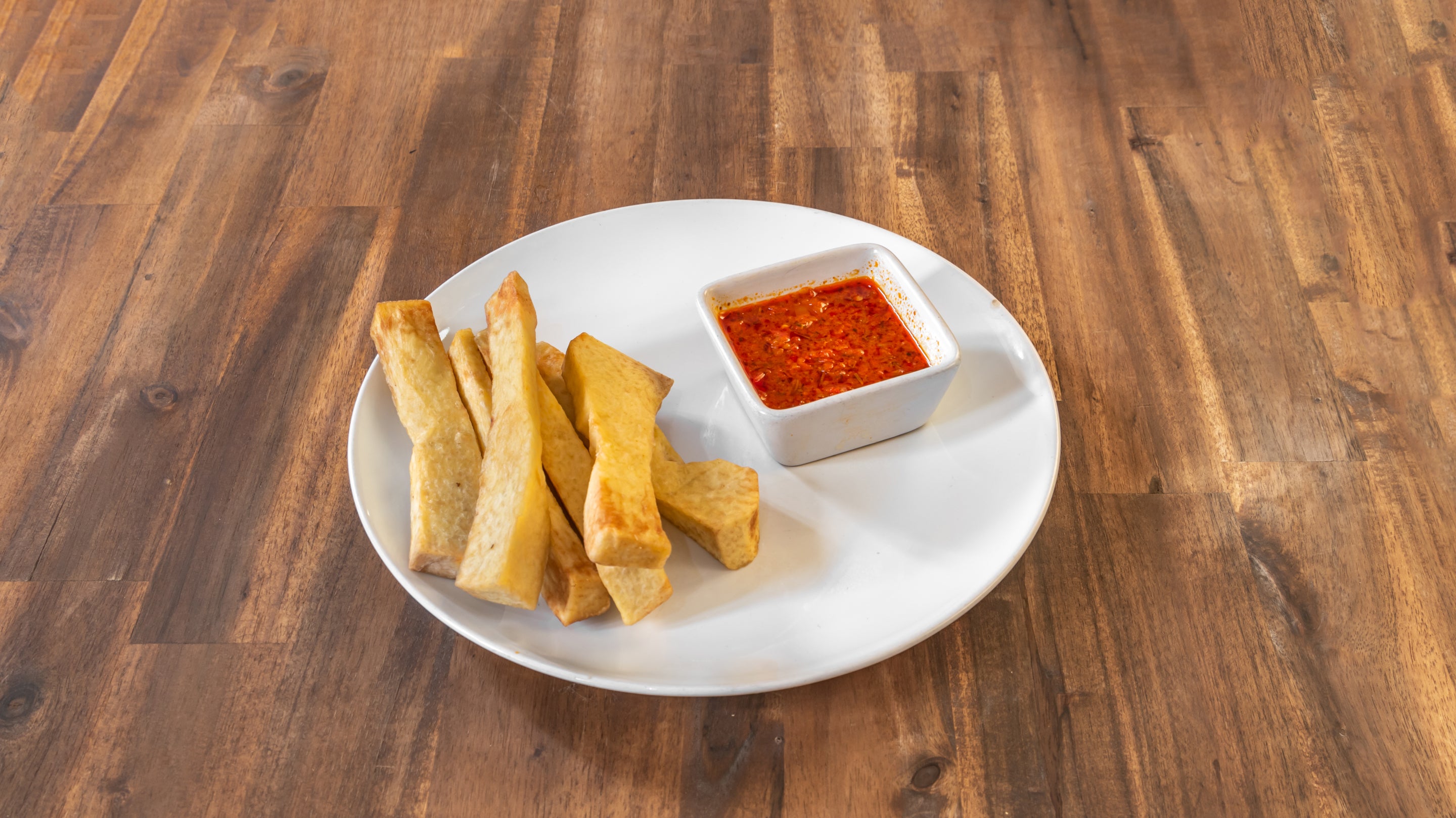 Fried Yam and Sauce