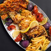 Fresh Charcoal Grilled Chicken With Fries