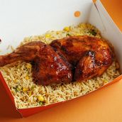 Half Smoked Chicken with rice