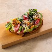 Bruschetta with Shrimp and Romaine