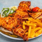 Full Grilled Chicken On Charcoal