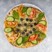 Cheese with Zaatar and Veg manoucheh