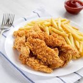 French Fries With Fried Chicken