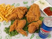 Single Meal 4 Pieces Chicken and French Fries And Garlic Sauce Pepsi
