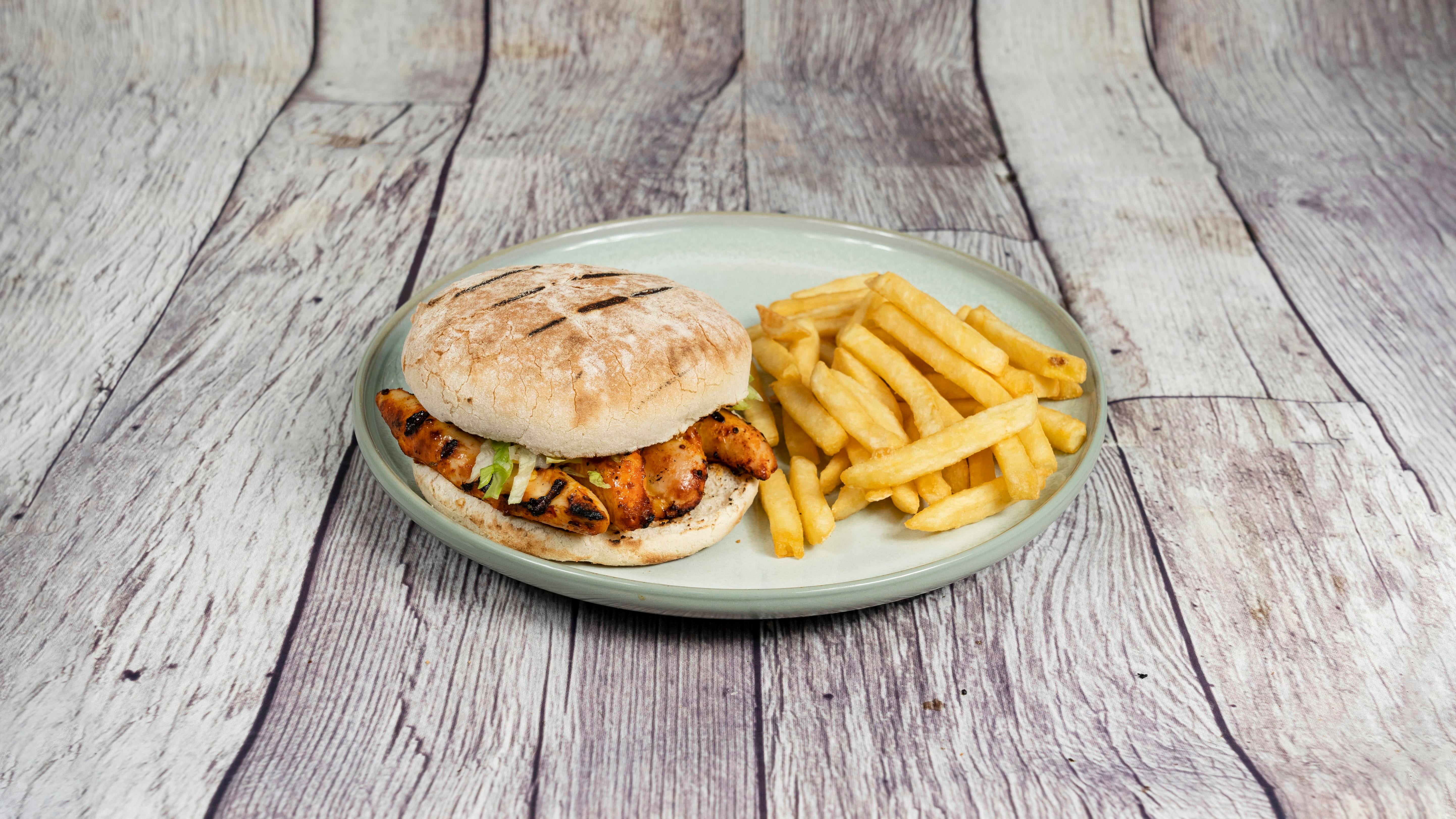 Grilled Peri Chicken Breast Burger