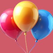 3 Balloons Random Colors