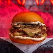 Trax Double Truffle Burger
