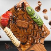 Lotus With Ice Cream And Fruit Slices Crepe