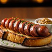 Bread Toast with Sausage