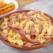 Eggs And Mortadella Dish