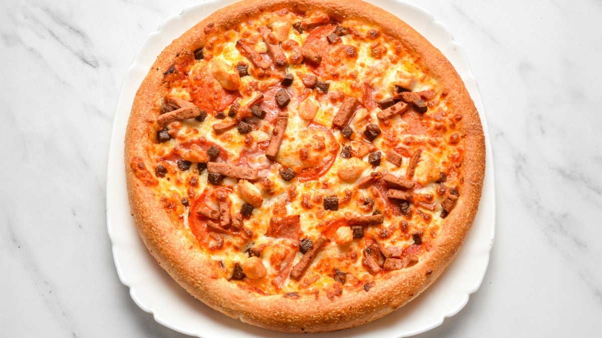 Two 13" Free Choice Pizzas and 4 Dips