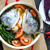 Sinigang Na Ulo Ng Salmon Soup