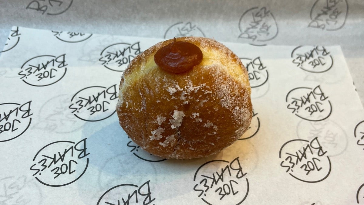 Rhubarb and Custard Doughnut