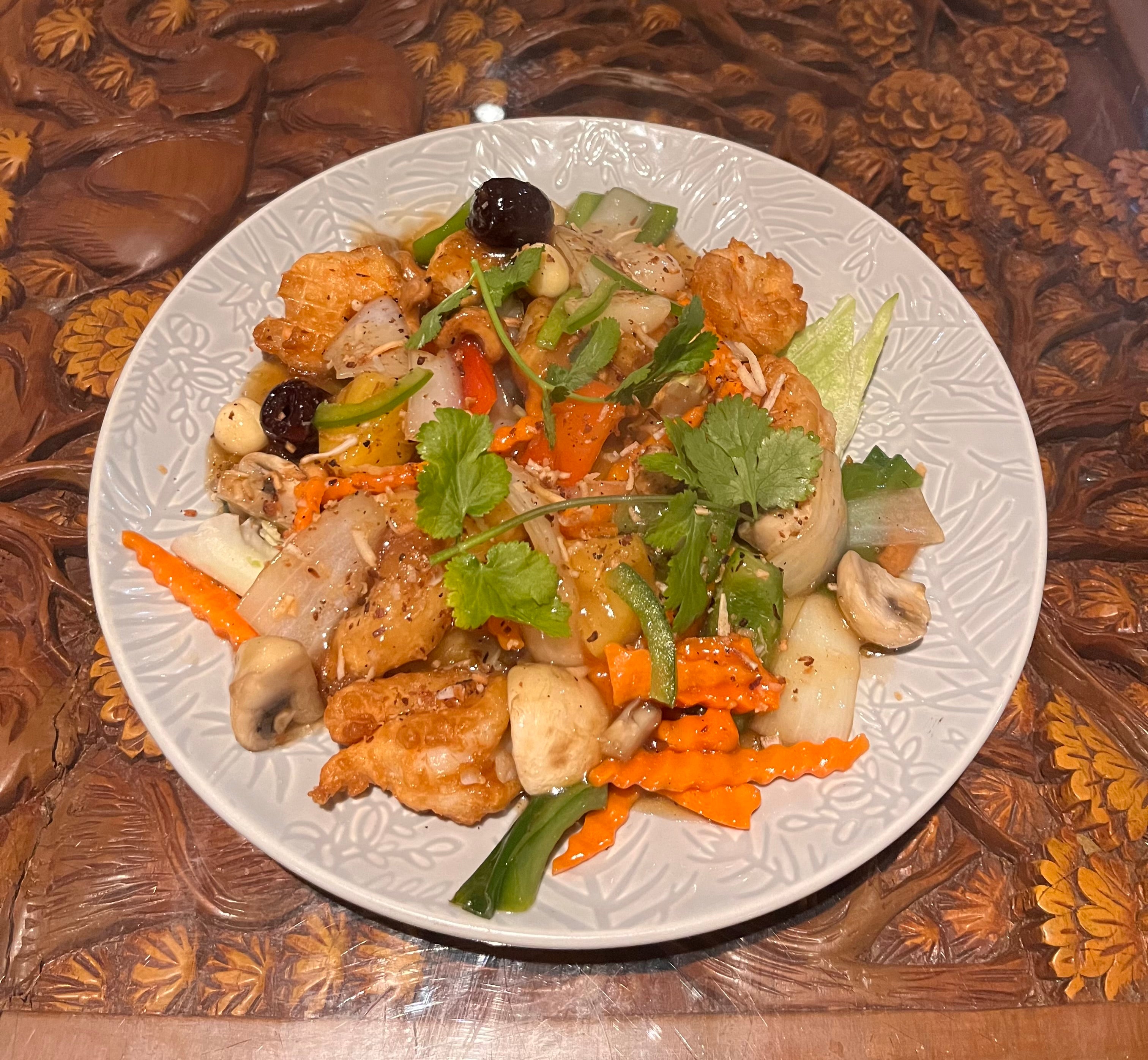 King Prawns Aroi Thai (mild) (G)(N)