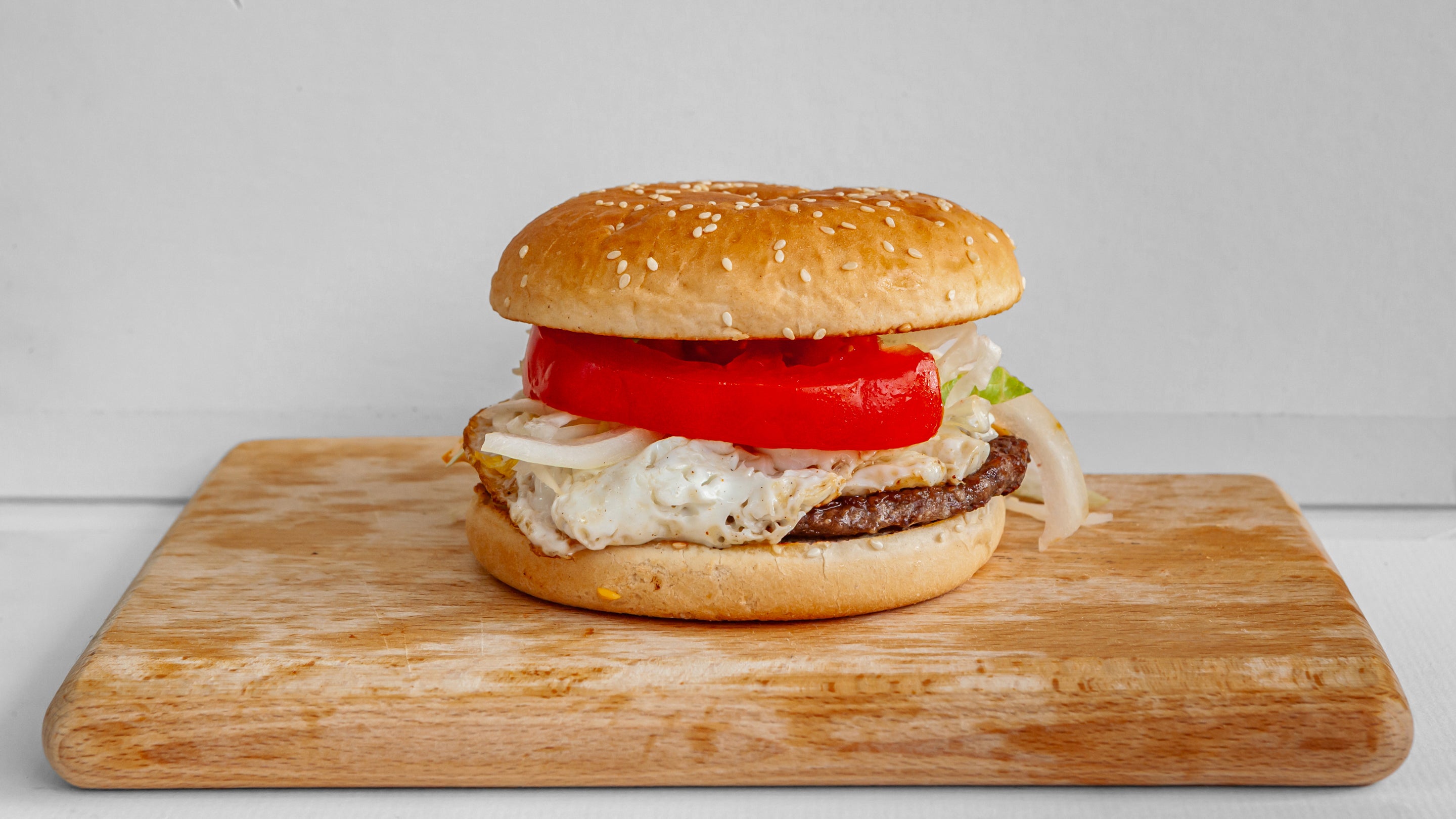 Egg Beef Burger and Cheese