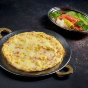 Tawa Eggs with Tomato and Cheese