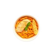 Brown Pasta Pink Grilled Chicken