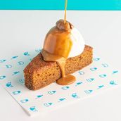 Dates Cake With Ice Cream