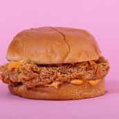 Crispy Chicken Burger With Pickles