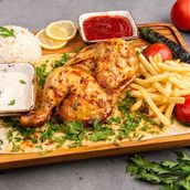 Roasted Half Chicken On Oven