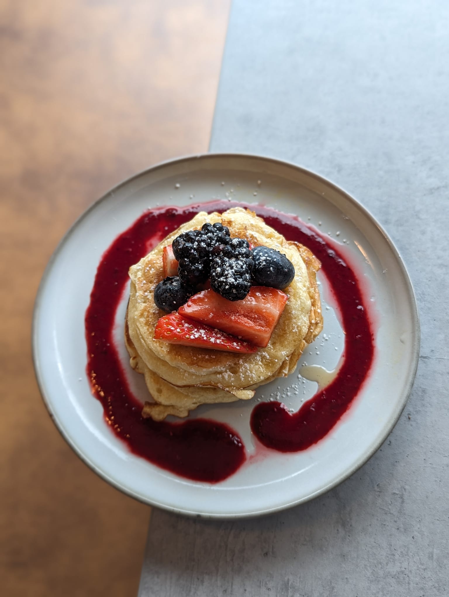 Pancake Stack with Fruit