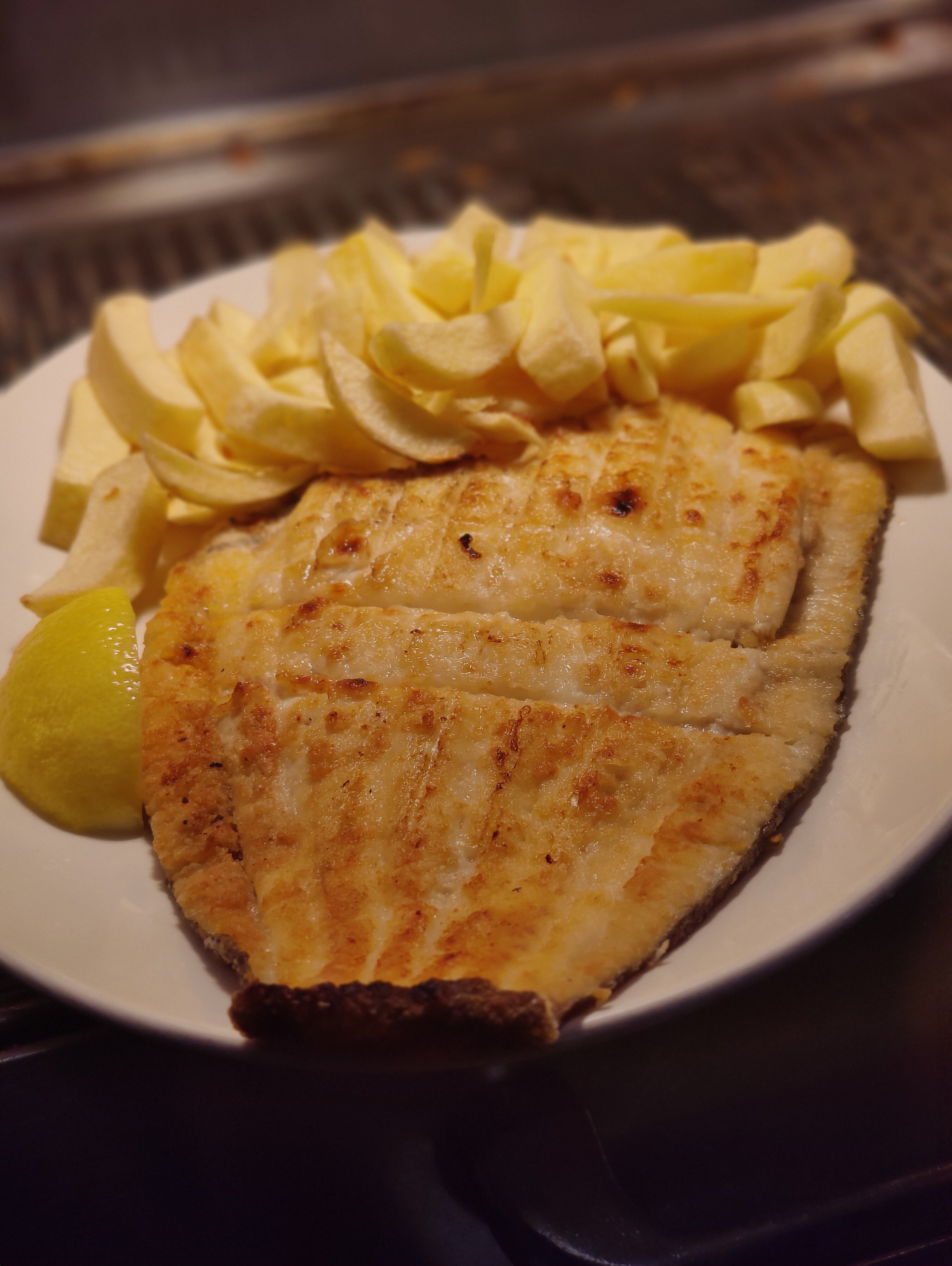 Large Plaice Fillet Grill