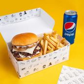 Mushroom Swiss Burger Combo