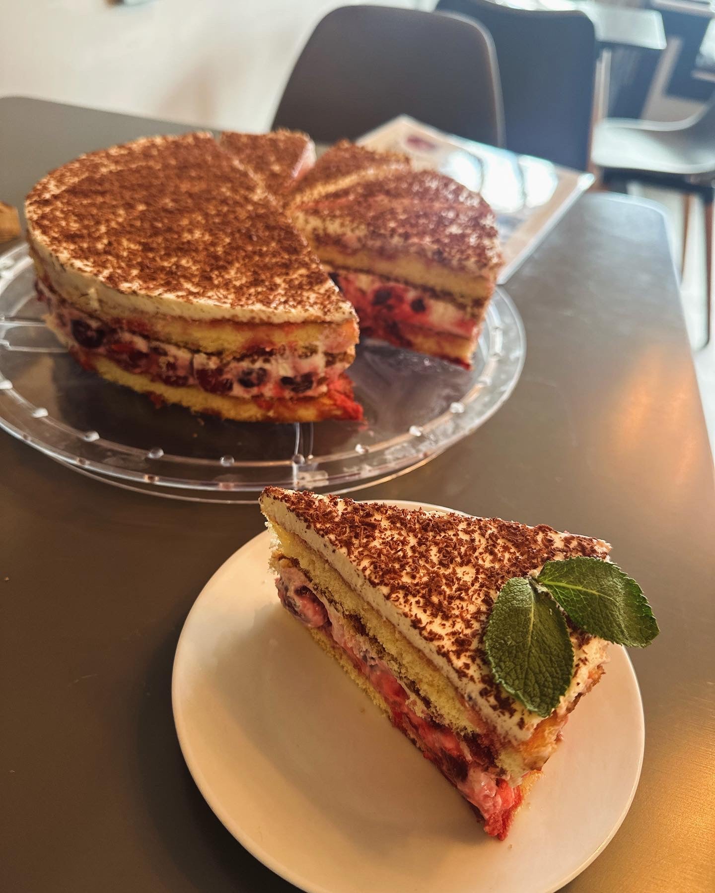 Sour Cherry 🍒Sponge Cake