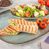 White Omelette Wrap Sandwich