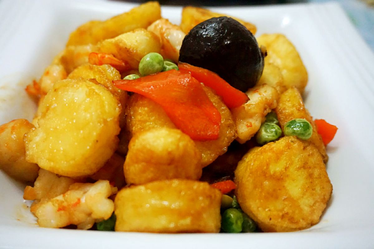 Braised Japanese Egg Tofu  红烧日本豆腐