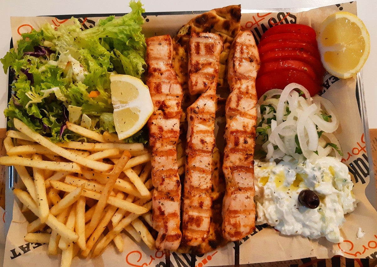 GigaBox Souvlaki (Pork or Chicken(serves 1-2)