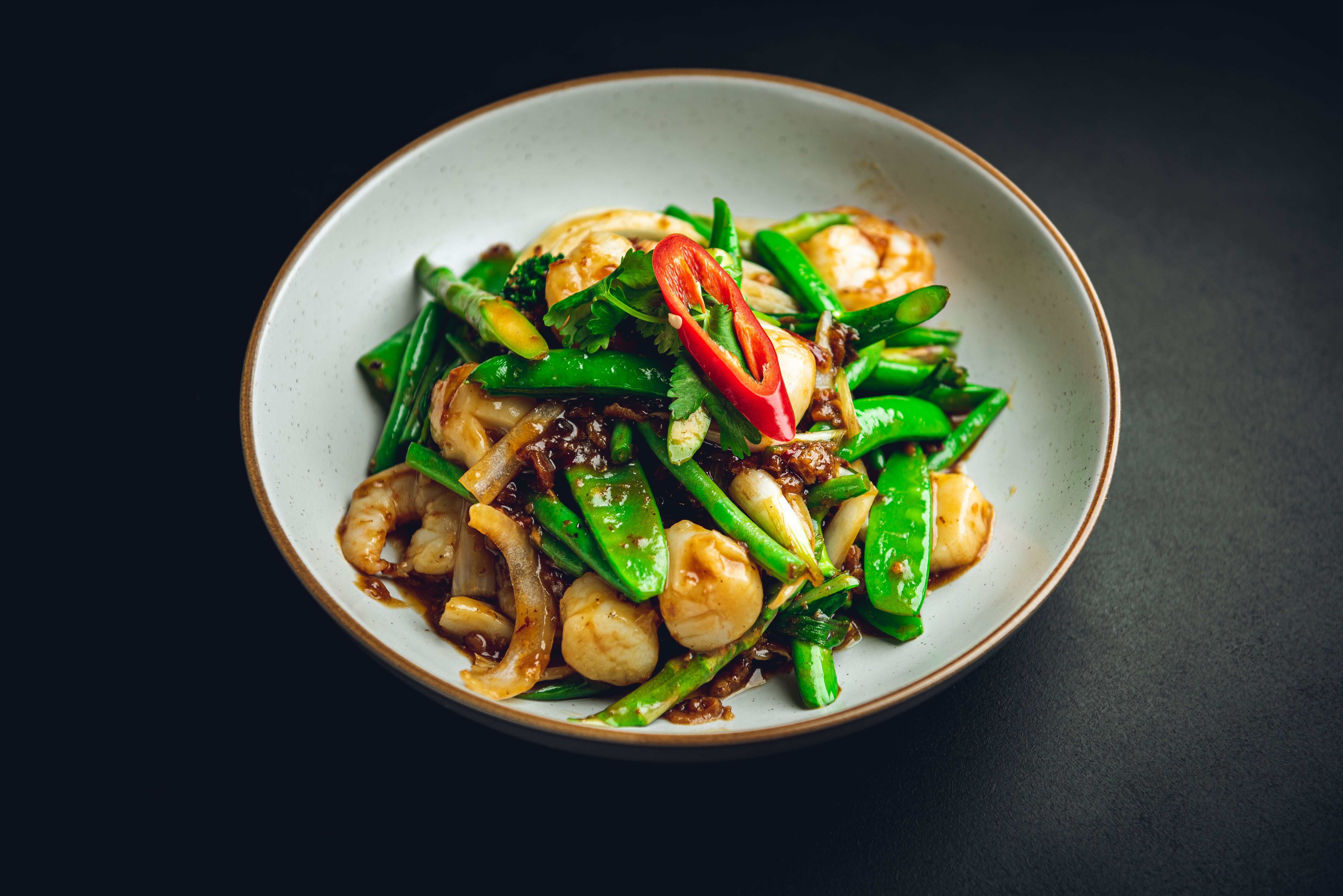 King Prawns and Scallops in XO Sauce