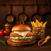 Crispy Chicken Burger Combo