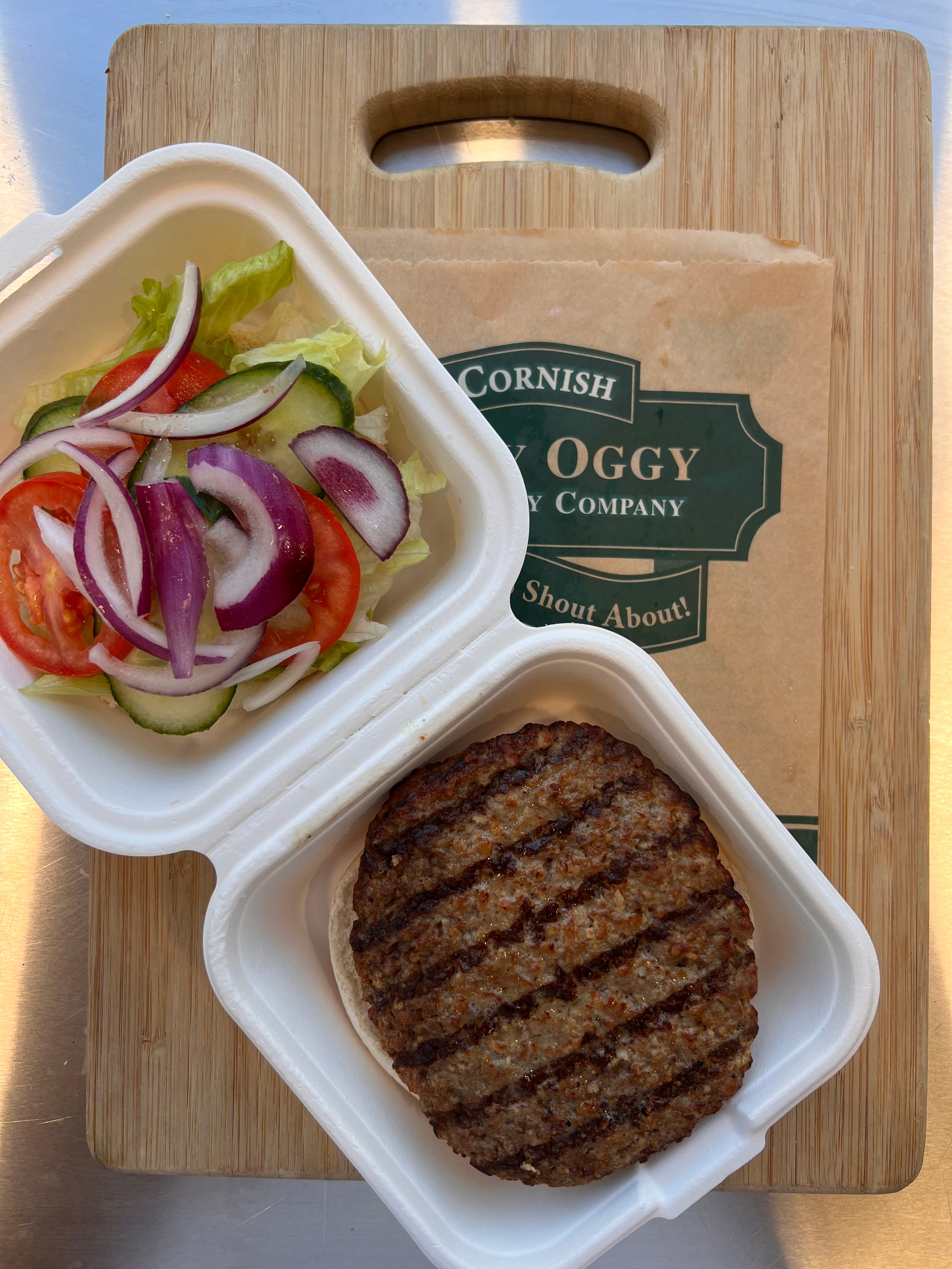 Plain 6 Ounce Flamed Burger