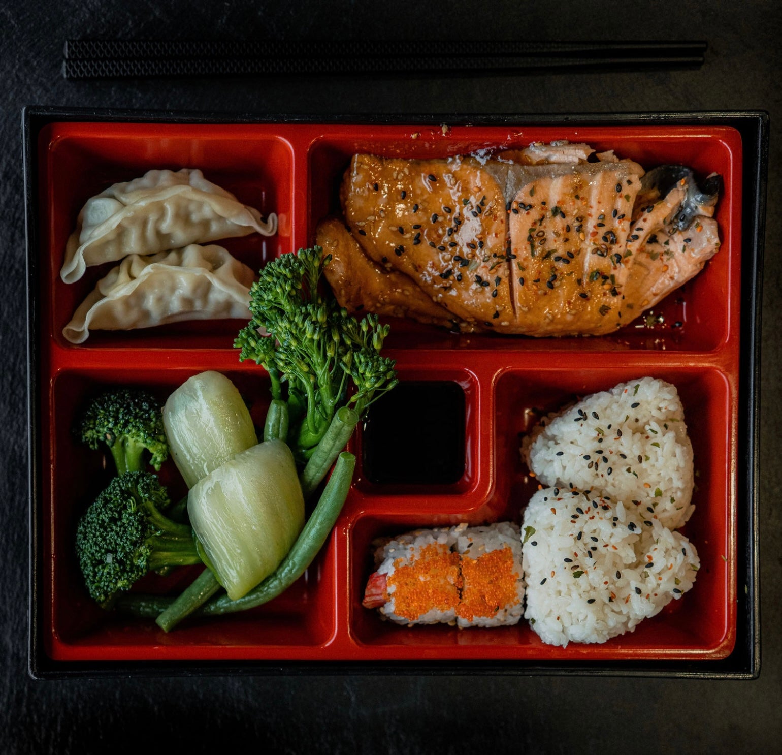 Teriyaki salmon box
